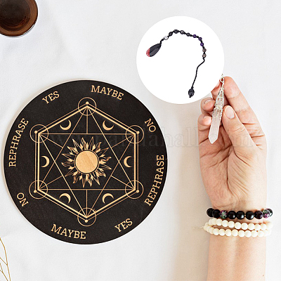 2 шт. маятники для биолокации из драгоценных камней и стекла PALLOY-FI00004-1