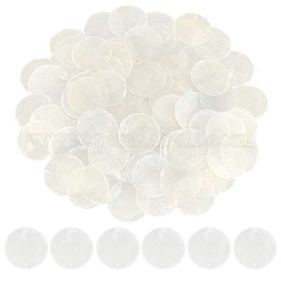 Окрашенные натуральные подвески-соединители из ракушек capiz FIND-WH0816-016A-1