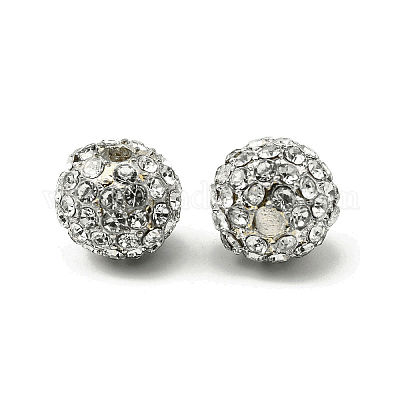 Бусины из сплава и страза X-RB-A034-10mm-A01S-1