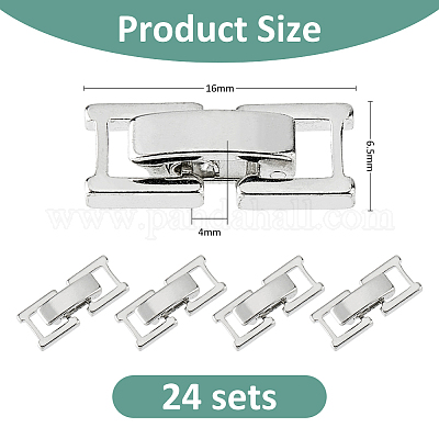 24 комплект экологически чистых латунных застежек для часовых ремешков KK-FH0007-75B-P-1