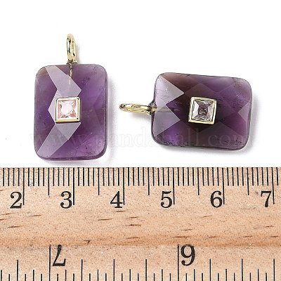 Подвески из натурального аметиста  G-I391-03G-02-1