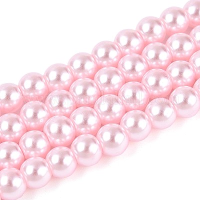 Выпечка окрашены перламутровый стекла жемчужные нити круглый шарик HY-Q003-6mm-05-01-1
