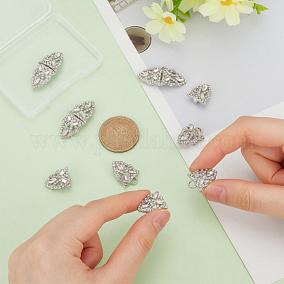 6 шт. застежки-застежки со стразами из цинкового сплава FIND-FG0003-46B-1