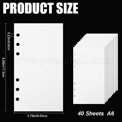 40リングa6ルーズリーフノートリフィルを集めたシール6枚 ハンド