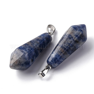 Натуральные содалитовые остроконечные подвески G-I314-02P-05A-1