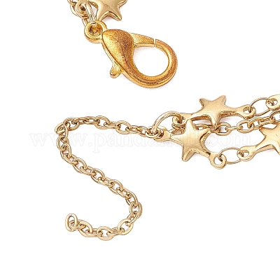 3 шт. 3 стиля многослойных браслетов из нержавеющей стали 304 BJEW-JB12241-1