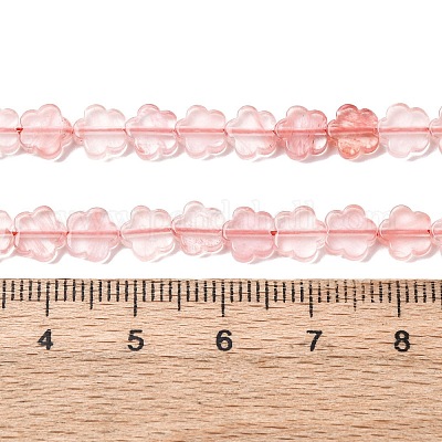 Вишневого кварца стеклянные бусы пряди G-B138-C16-01-1