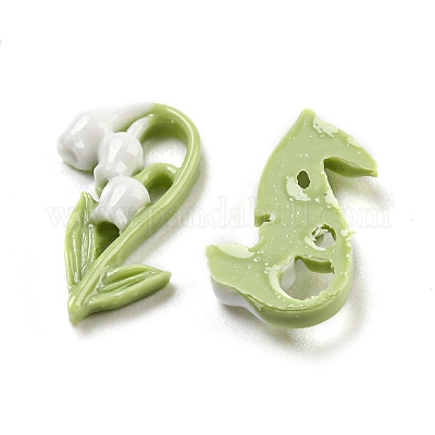 Светящиеся непрозрачные кабошоны из непрозрачной эпоксидной смолы CRES-M032-02D-1