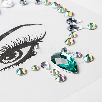 Акриловые наклейки для лица с драгоценными камнями&nbsp;MRMJ-F014-07-1