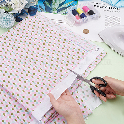 Ткань из полиэстера с рисунком рыбьей чешуи русалки DIY-WH0622-024A-1