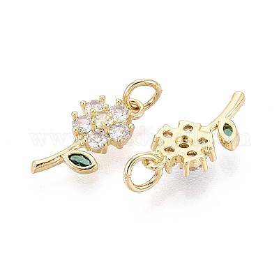 Латунные микро проложить кубического циркония подвески KK-T071-124G-1