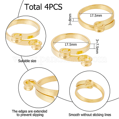 4 шт. 4-х стильное кольцо-манжета из сплава FIND-OC0003-07-1