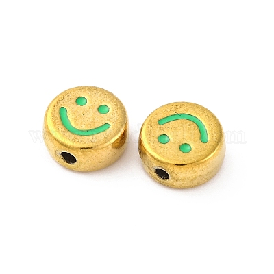 Эмалированные бусины из нержавеющей стали 304 STAS-B085-08G-02-1