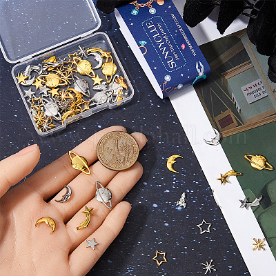 Кабошоны из цинкового сплава на космическую тему FIND-SC0011-74A-1