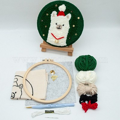 Punch Needle Embroidery Starter Kit Punch Needle Threader Fabric