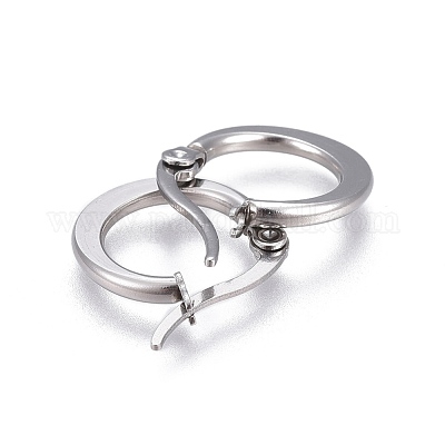 Серьги-кольца из нержавеющей стали 201 EJEW-A052-27C-1