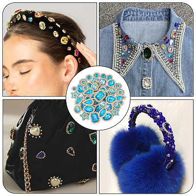 100 шт. пришивные стразы в форме капли/сердца/звезды GACR-TA0001-07F-1