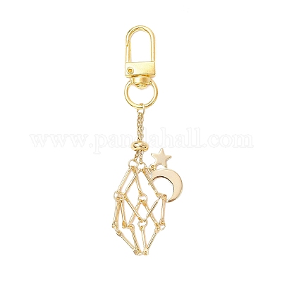 Латунный мешочек макраме пустой держатель для камня кулон украшение HJEW-JM03303-01-1