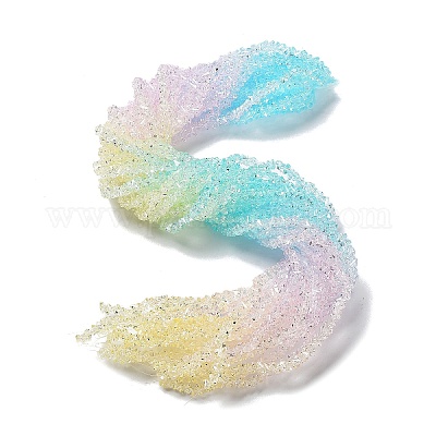 Прозрачные стеклянные бусины X-GLAA-H023-03O-1