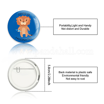 Брошь из белой жести JEWB-WH0012-032-1