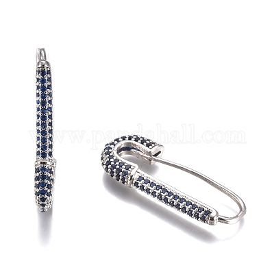 Латунные серьги обруча EJEW-K085-05P-1