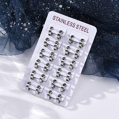 Серьги из нержавеющей стали 304 с эмалью EJEW-M001-20A-P-1