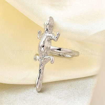 Регулируемые латунные кольца для пальцев для женщин RJEW-B114-02P-1