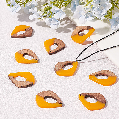 Подвески из смолы и дерева&nbsp;RESI-SC0001-17H-1