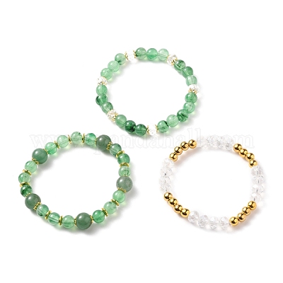 Комплекты многослойных эластичных браслетов из бусин BJEW-JB05755-03-1