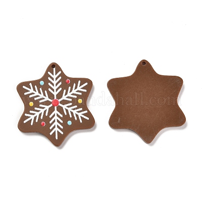 Подвески из смолы с рисунком 3d с рождественской тематикой RESI-I036-07-1