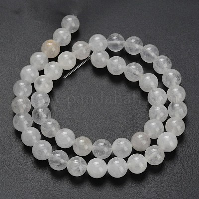 Нити бусин из натурального белого нефрита G-L642-B01-8mm-1