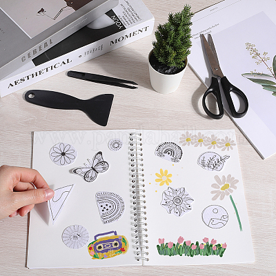 Блокнот для сбора наклеек формата А5 с отрывными листами на спирали AJEW-CP0007-84B-1