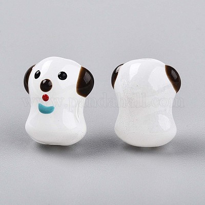 Эмалевые бусины ручной работы в технике лэмпворк LAMP-N029-02G-1