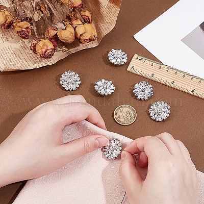 6 шт. пуговицы из цинкового сплава с 1 отверстиями BUTT-PH0001-52G-03-1