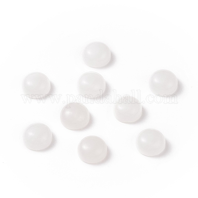 Натурального белого нефрита кабошонов G-P393-R69-8MM-1
