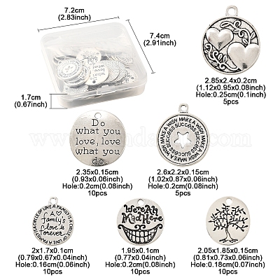 50 шт. Подвески из сплава в тибетском стиле TIBE-FS0003-25-RS-1