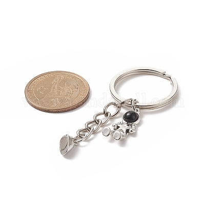 Брелок с подвеской в виде космонавта из окрашенного сплава для выпечки KEYC-JKC00452-1