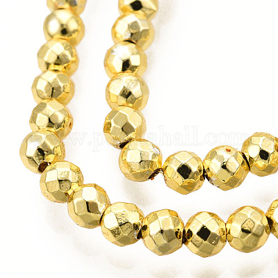 Гальванизировать немагнитных синтетический гематит нитей бисера X-G-Q465-16G-1