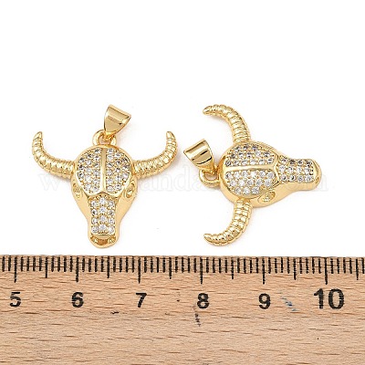 Латунные микропаве прозрачные подвески с фианитом KK-F919-31A-G-1