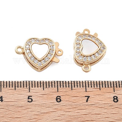 Латунные застежки из прозрачного кубического циркония с микропаве KK-B125-32G-1