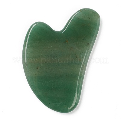 Естественные зеленые авантюрины gua sha доски G-B003-01-1