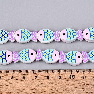 Окрашенные и нагретые стеклянные эмалевые бусины GLAA-T023-45B-1