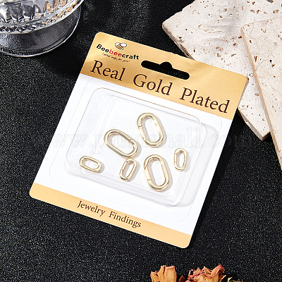 8 шт. 2 стиля стойки с покрытием из латуни пружинные затворные кольца KK-BBC0014-17-1