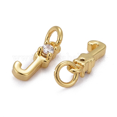 Латунные микропаве прозрачные подвески с фианитом ZIRC-Z011-35J-1