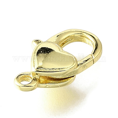 Сердце латуни омаров коготь застежками KK-V007-20G-1