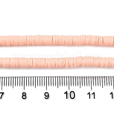 Плоские круглые бусинки распорки ручной полимерной глины CLAY-R067-4.0mm-13-1