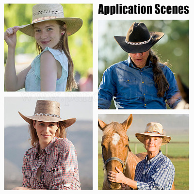 6 шт. 6 стиля повязок для шляп из искусственной замши и стекла DIY-HY0003-14-1