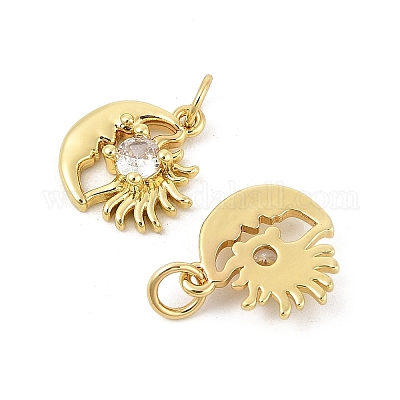 Латунные микро проложить кубического циркония подвески KK-P300-01G-1