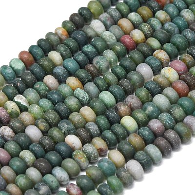 Natur Indien Achat Perlen Stränge&nbsp;G-P575-A08-6x4mm-1