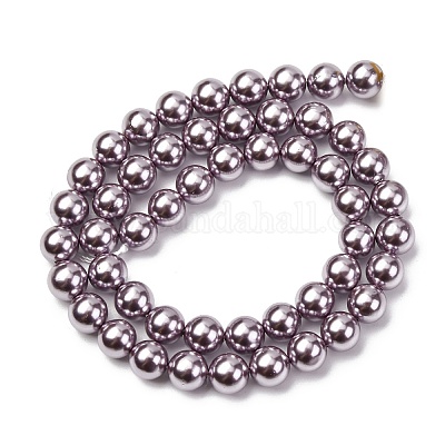 Гальванические оболочки жемчужные бусы пряди BSHE-G041-8mm-02-1